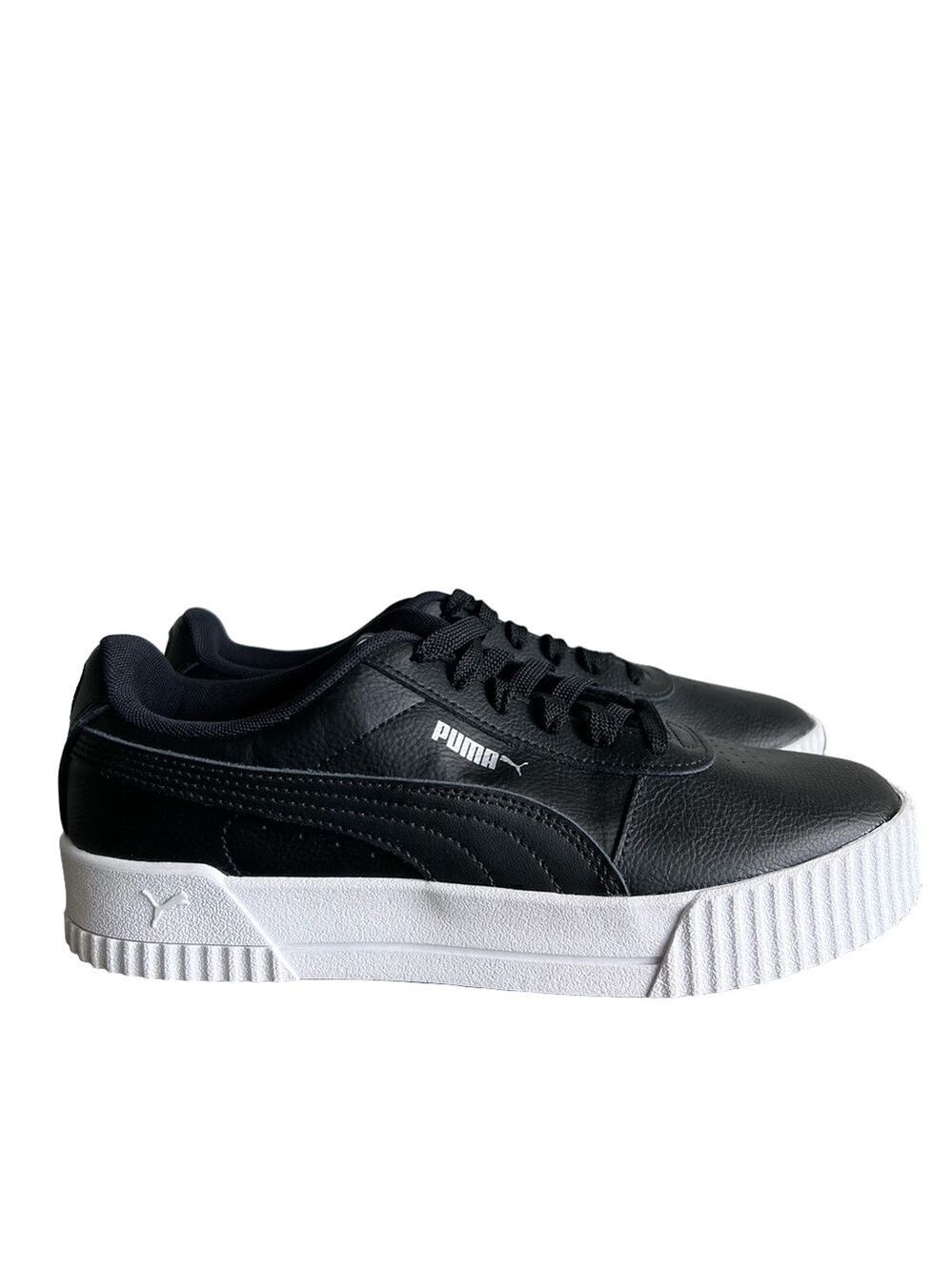 Puma Women's Carina 2.0 Black Leather Shoe Size 9 #034